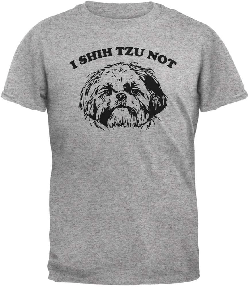 I Shih Tzu Not Heather Grey Adult T-Shirt - Grey