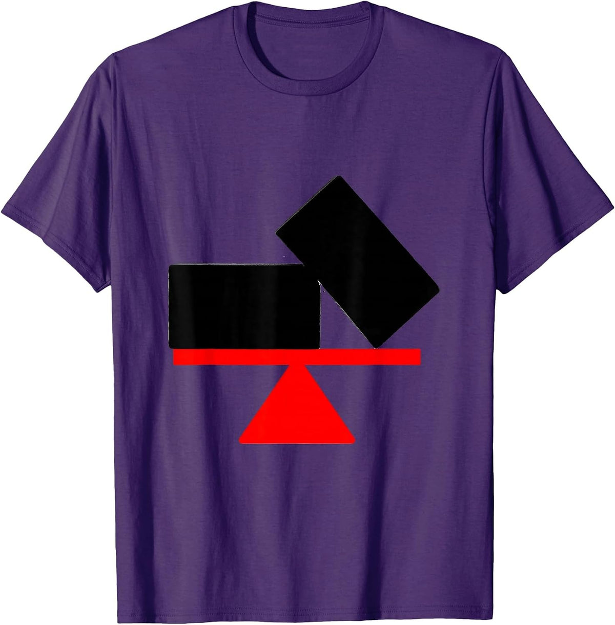 Blunt Geometry New Wave Typography Science Pun Humor T-Shirt - Purple