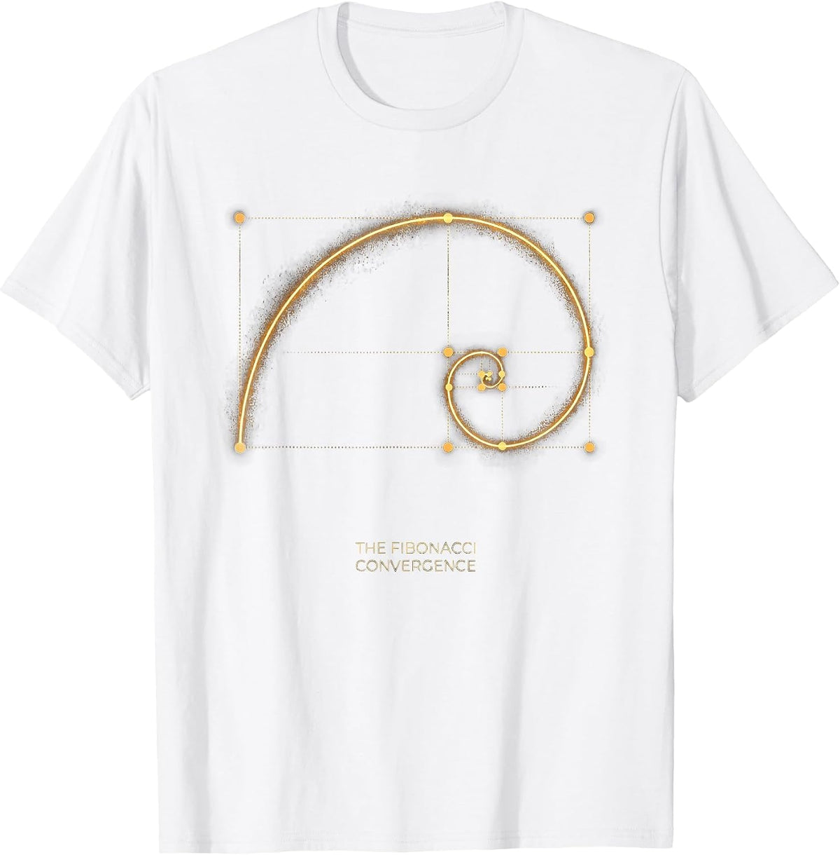 The Fibonacci Convergence Sacred Geometry Math Enthusiast T-Shirt - White