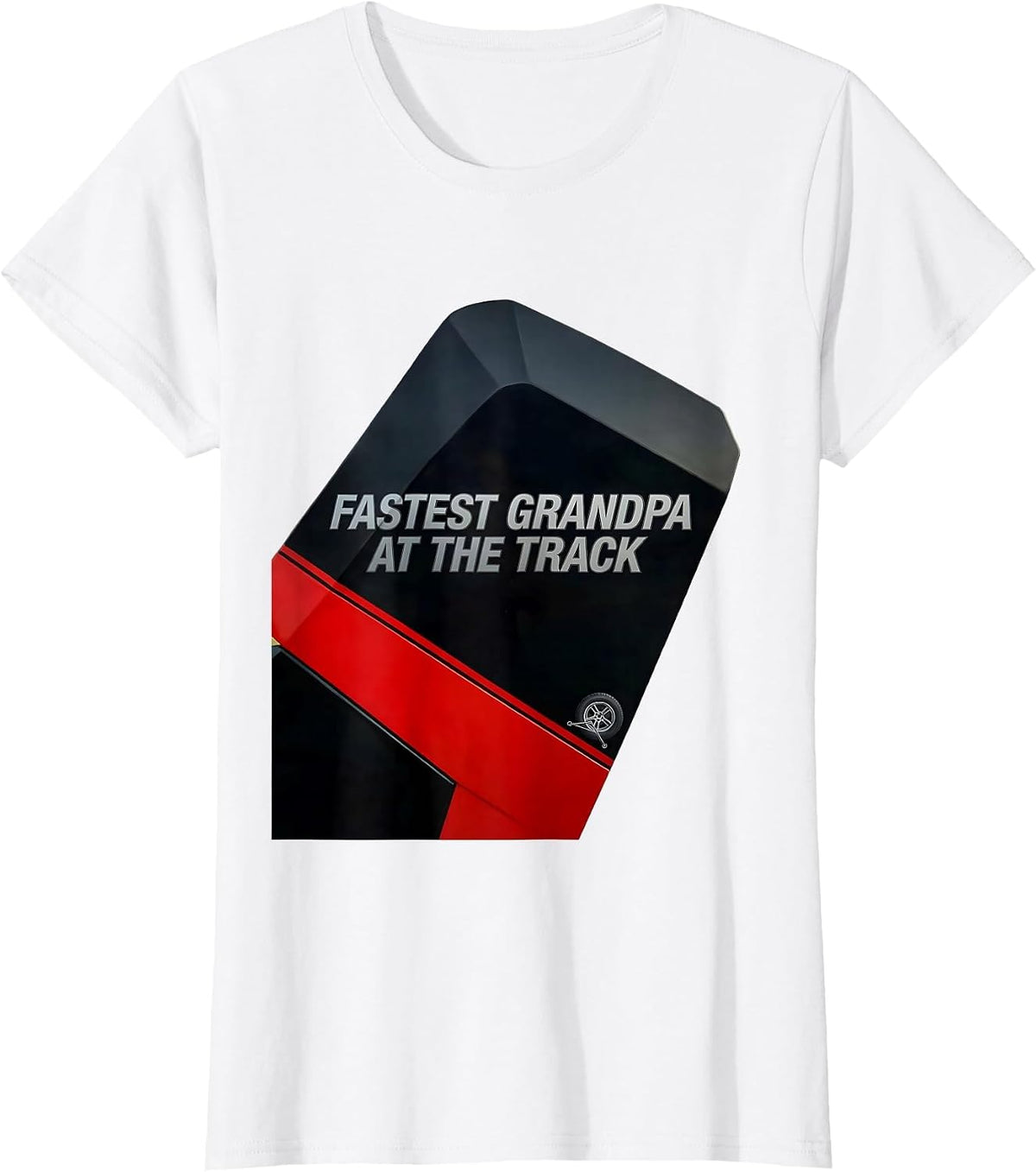 Fastest Grandpa At The Track Racing Livery Grandpa Gift T-Shirt - White