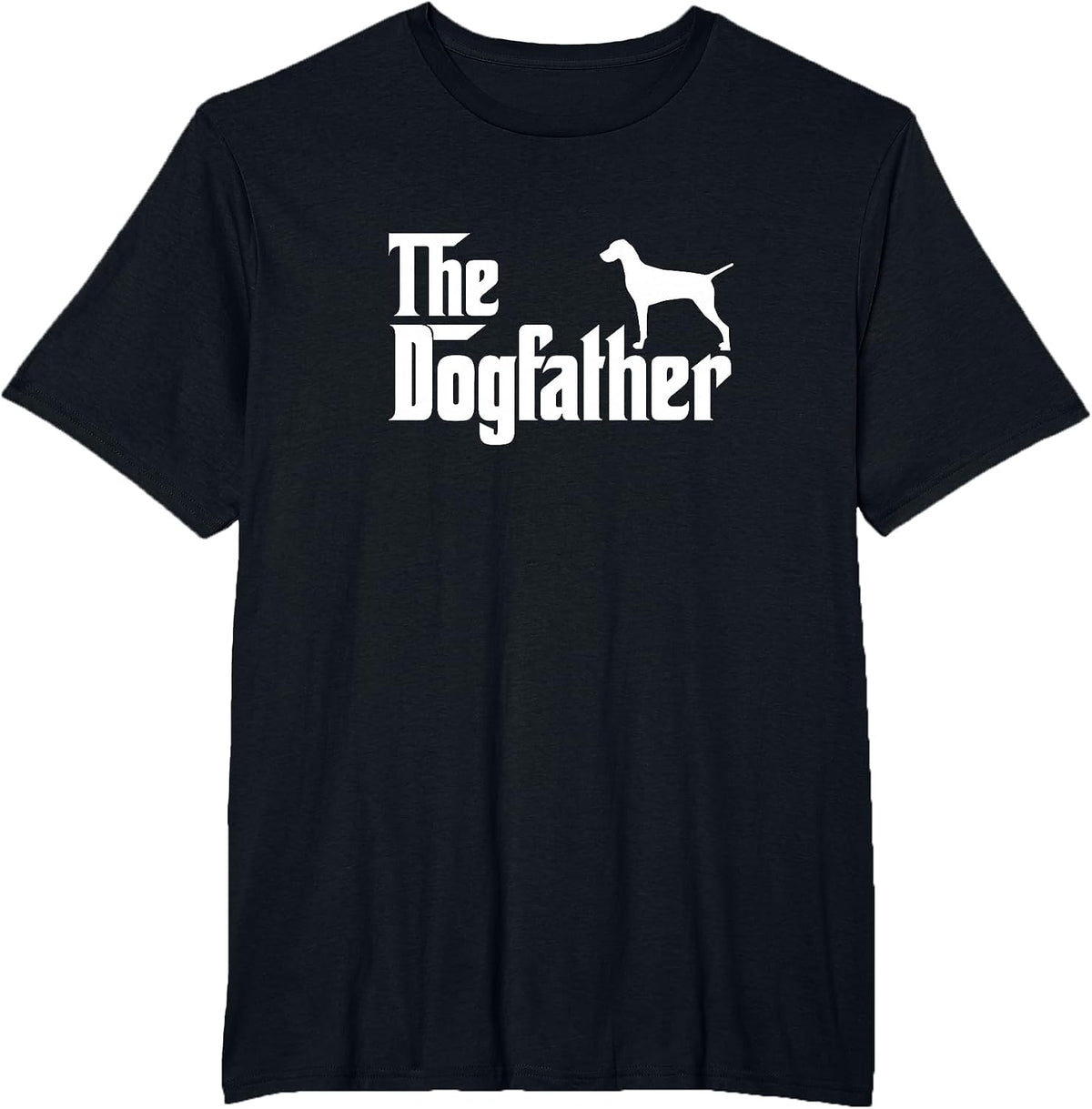 Vizsla - The Dogfather Dog Papa Dad T-Shirt - Black