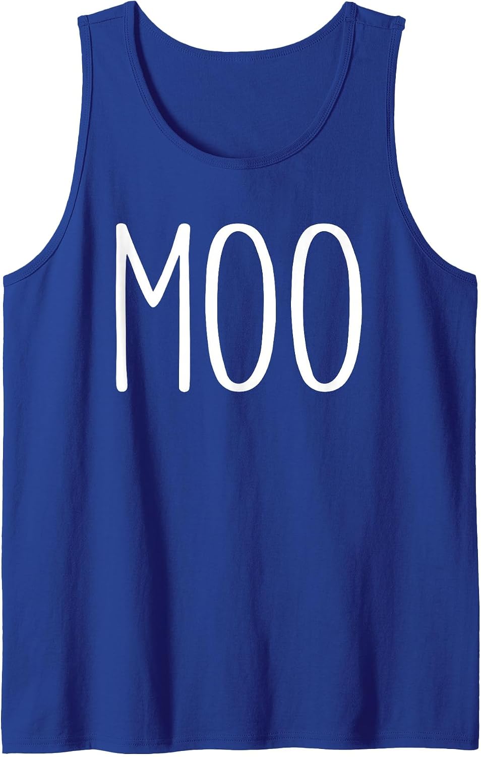 Moo Shirt Funny Adult Men Women Cow Goes Moo Costume Tank Top - Royal Blue