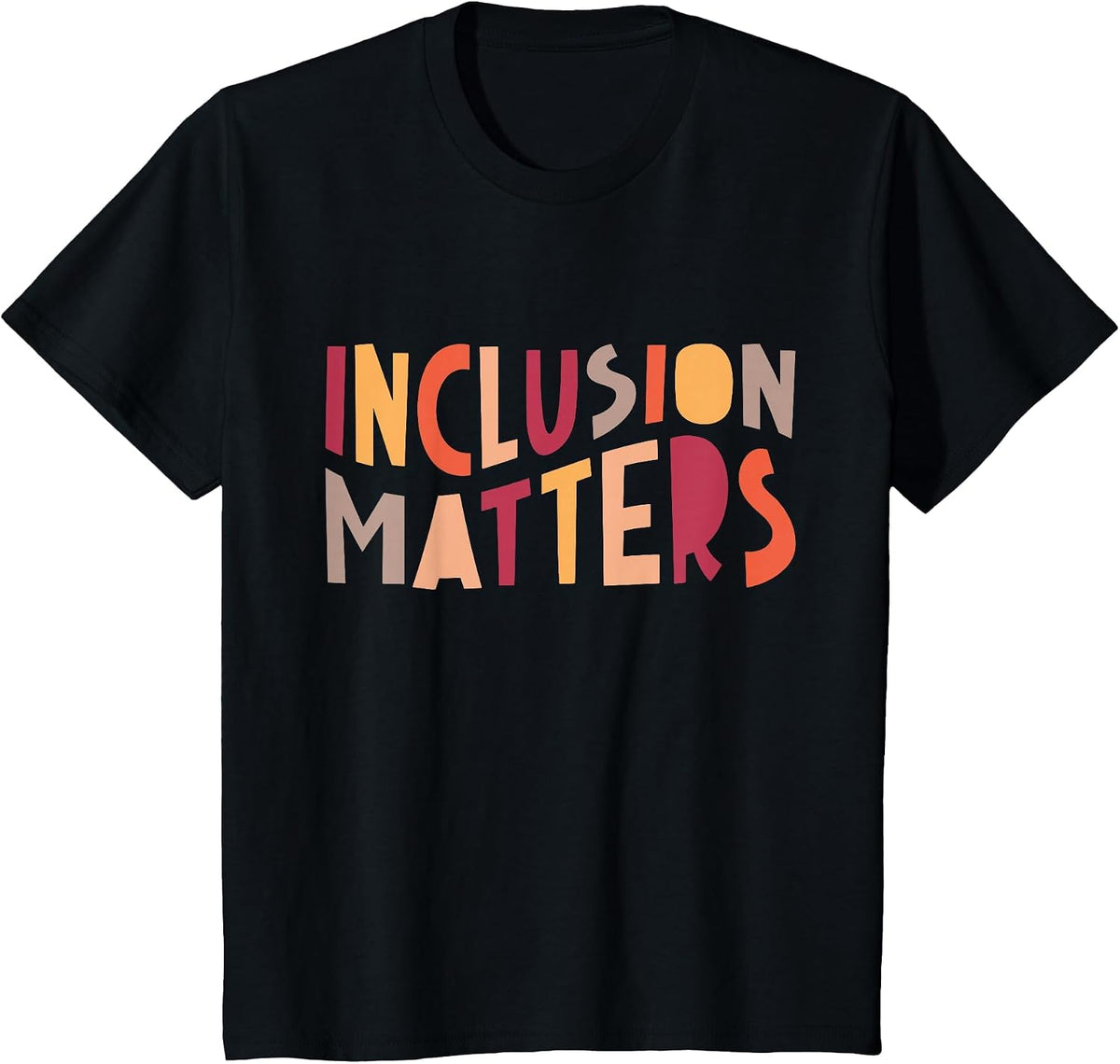 Vintage Inclusion Matters Positive Diversity Kindness Matter T-Shirt - Black
