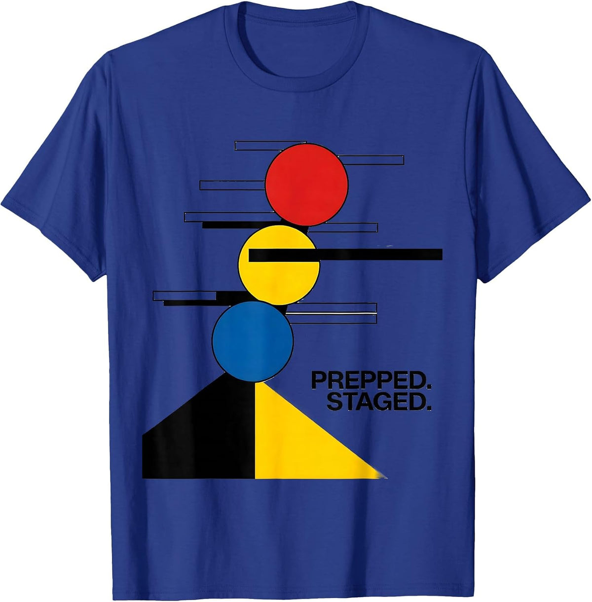 Prepped Staged Bauhaus Modernist Drag Racing RC Car T-Shirt - Royal Blue