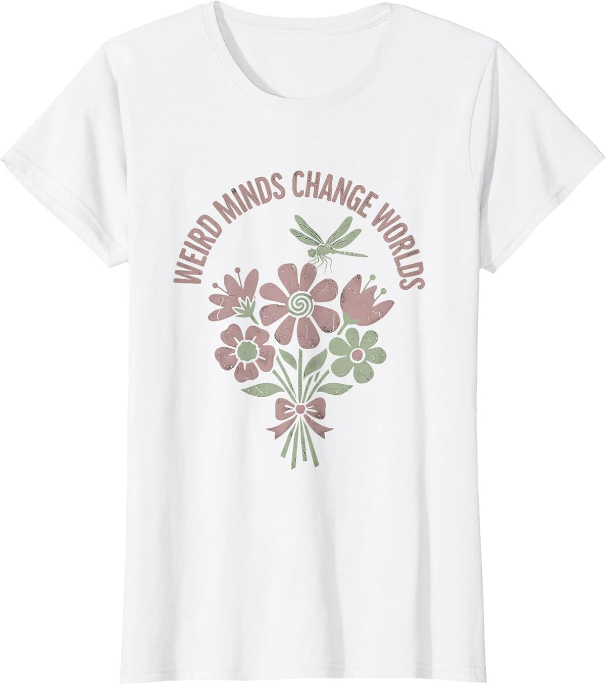 Women's Weird Minds Change Worlds Neurodiversity Design T-Shirt - White