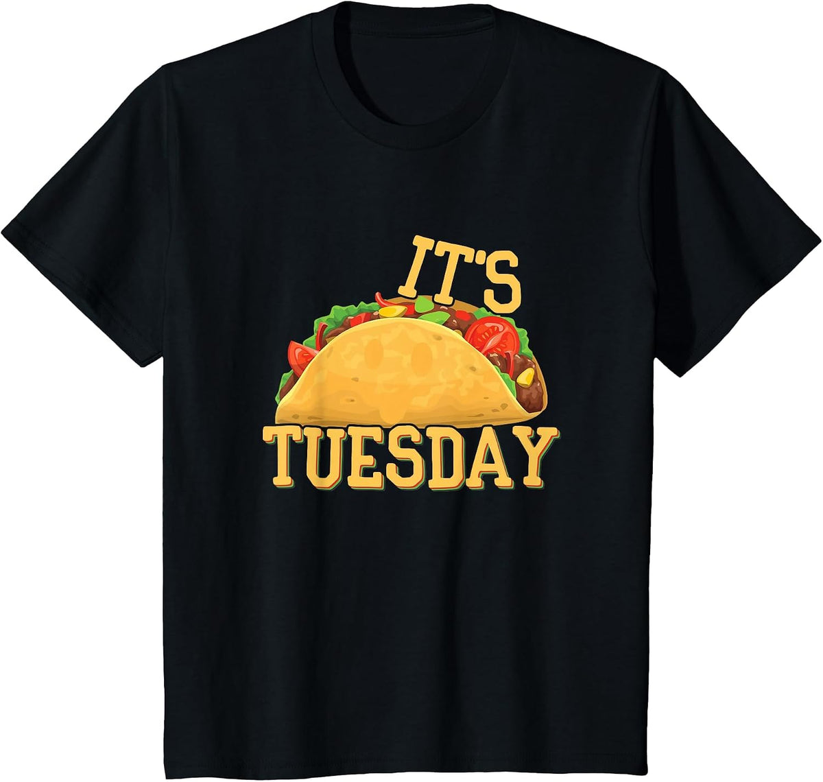 It's Taco Tuesday Happy Taco T-Shirt - Black