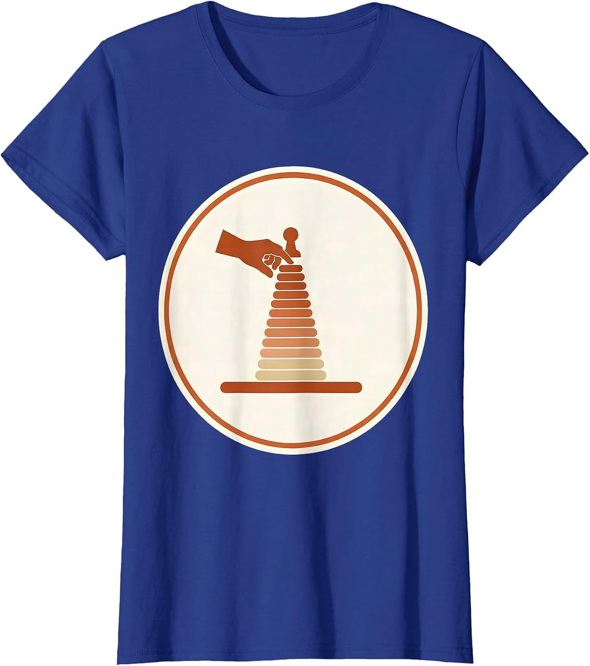 Women's Occupational Therapy Ring Stacking Kids OT Graphic T-Shirt - Royal Blue