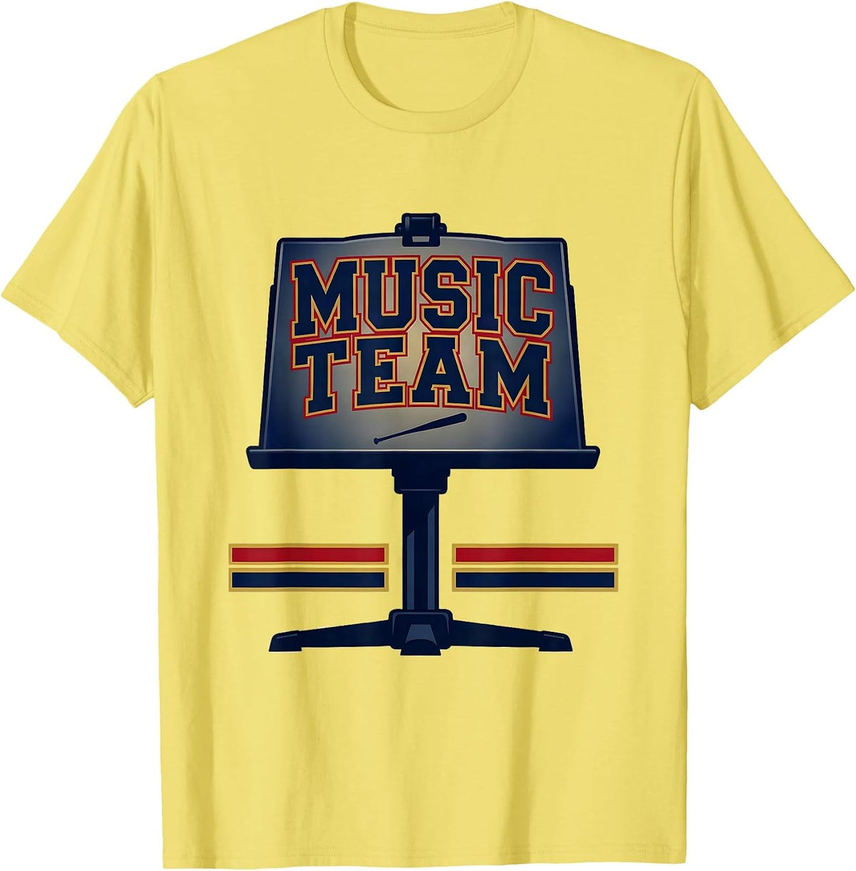 Men's Music Team Sports Teacher Crew First Day of School T-Shirt - Lemon Yellow