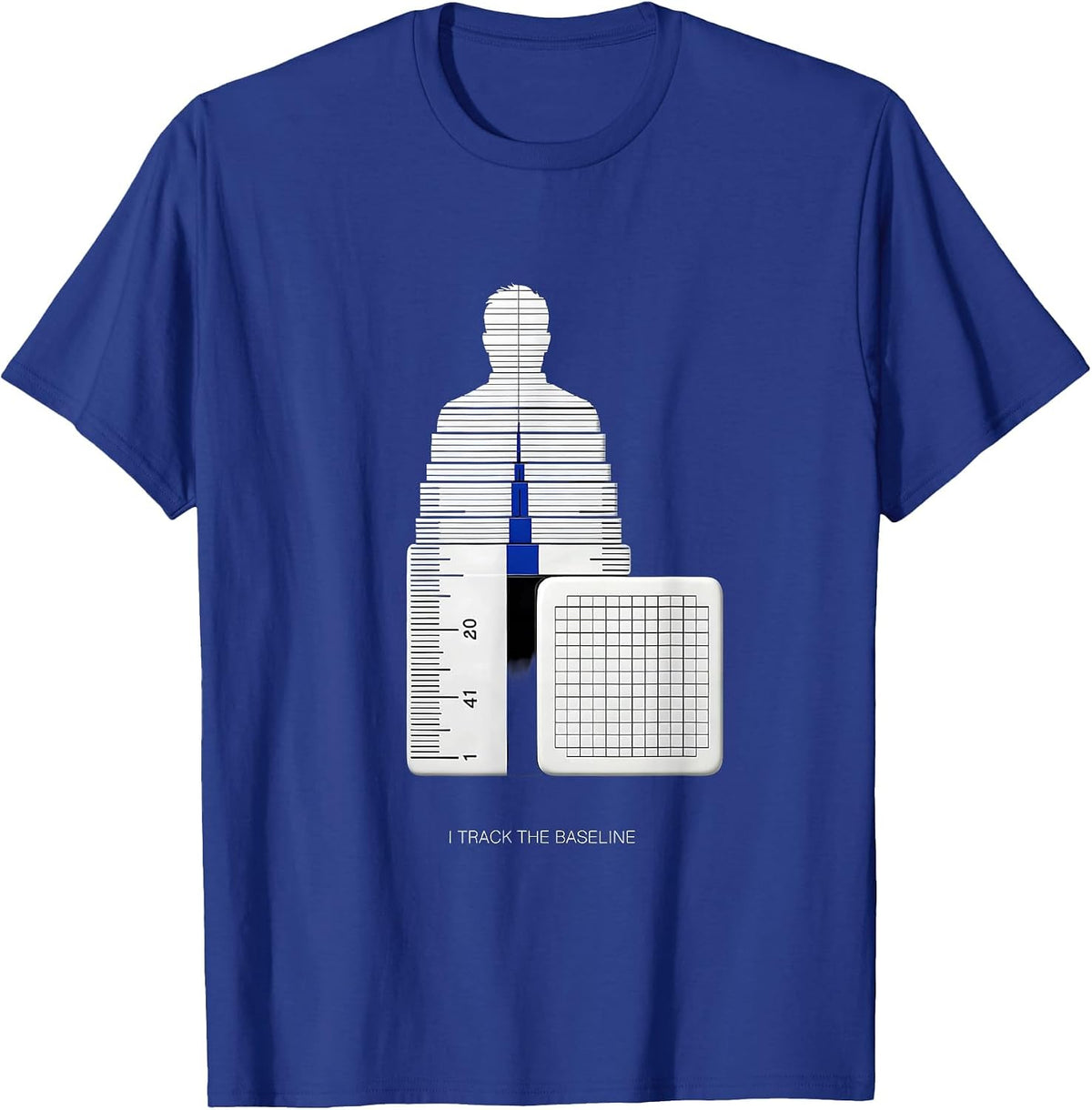 I Track The Baseline Swiss International Special Education T-Shirt - Royal Blue