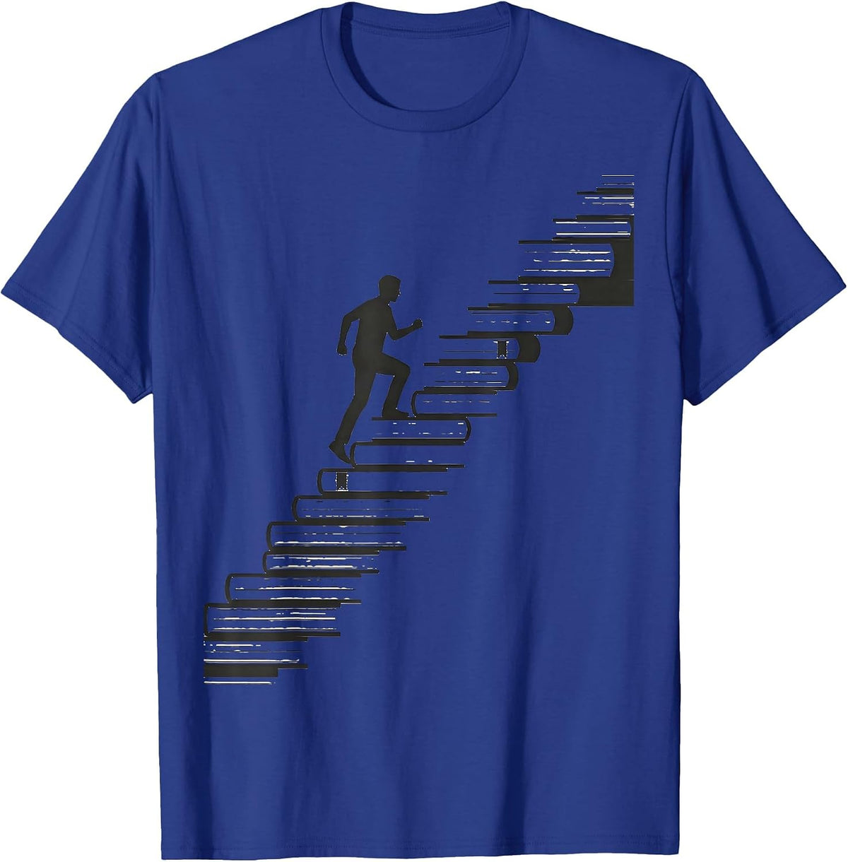 Mental Health Matters Book Staircase Climber T-Shirt - Royal Blue