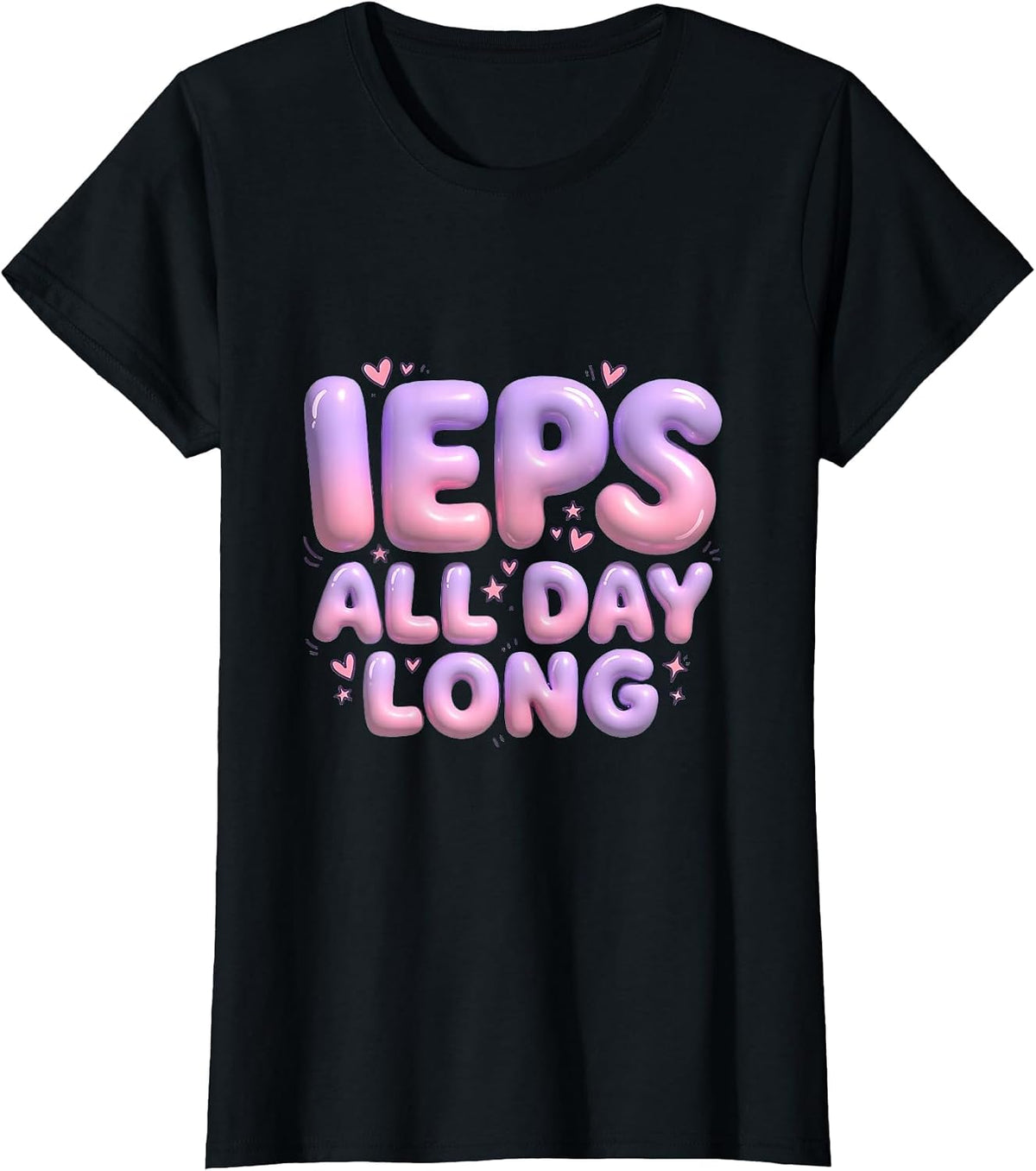 IEPs All Day Long Sped Teacher Design T-Shirt - Black
