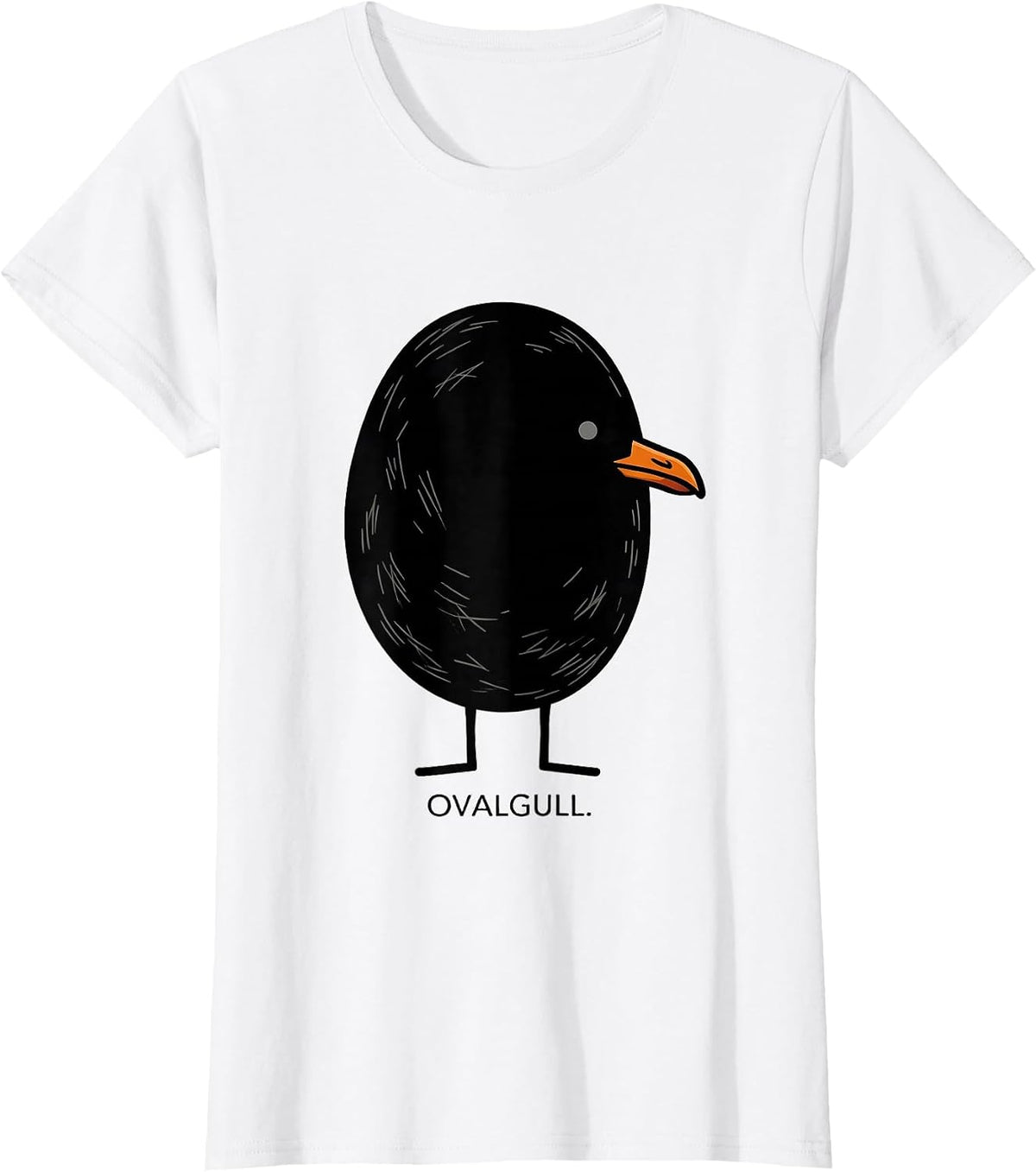 Women's Ovalgull Cartoon Bird Pun Funny Math Teacher Humor T-Shirt - White