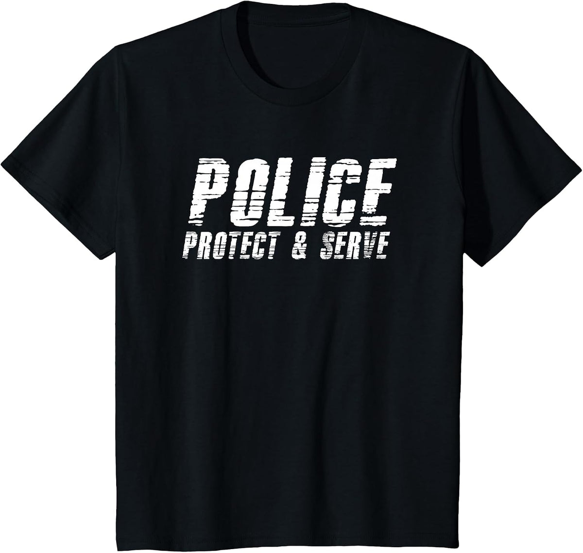 Police Protect and Serve T Shirt T-Shirt - Black
