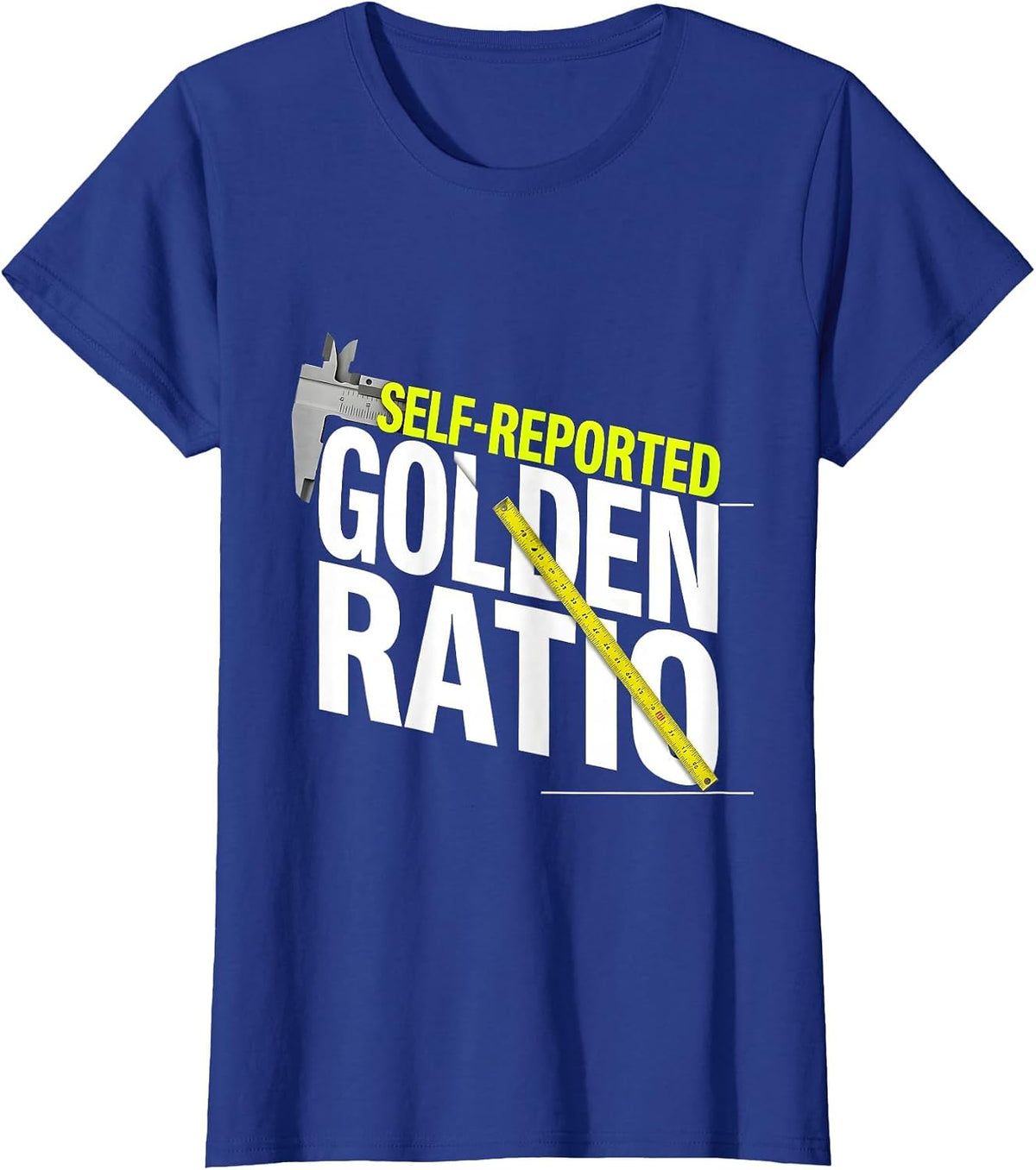Women's Golden Ratio, Self-Reported Math Geometry Enthusiast T-Shirt - Royal Blue