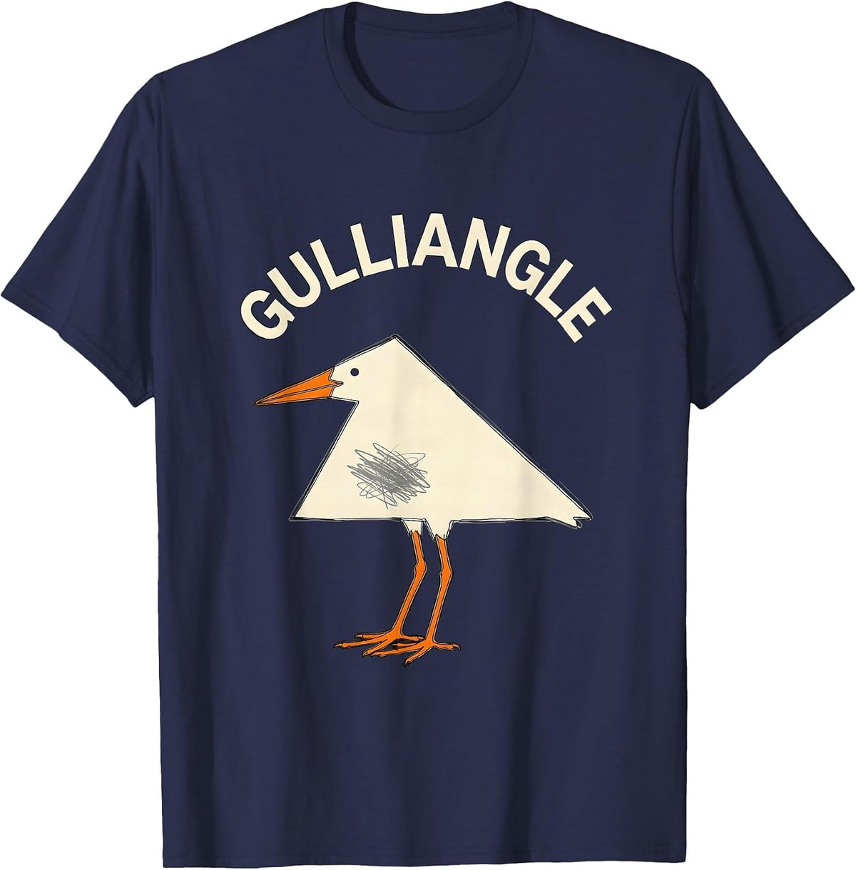 Gulliangle Funny Bird Pun Math Teacher Geometry Humor T-Shirt - Navy Blue