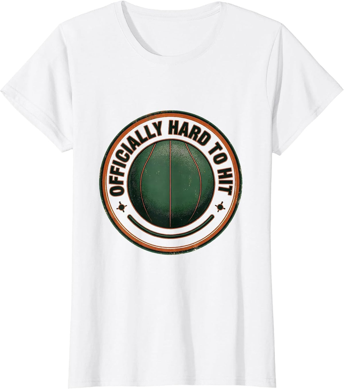 Officially Hard To Hit Vintage Dodgeball Pun Humor T-Shirt - White