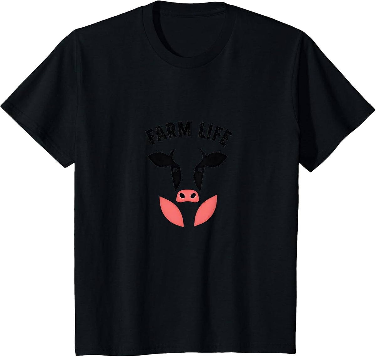 Farm Life Cow Lover Gift Country Animal Enthusiast T-Shirt - Black