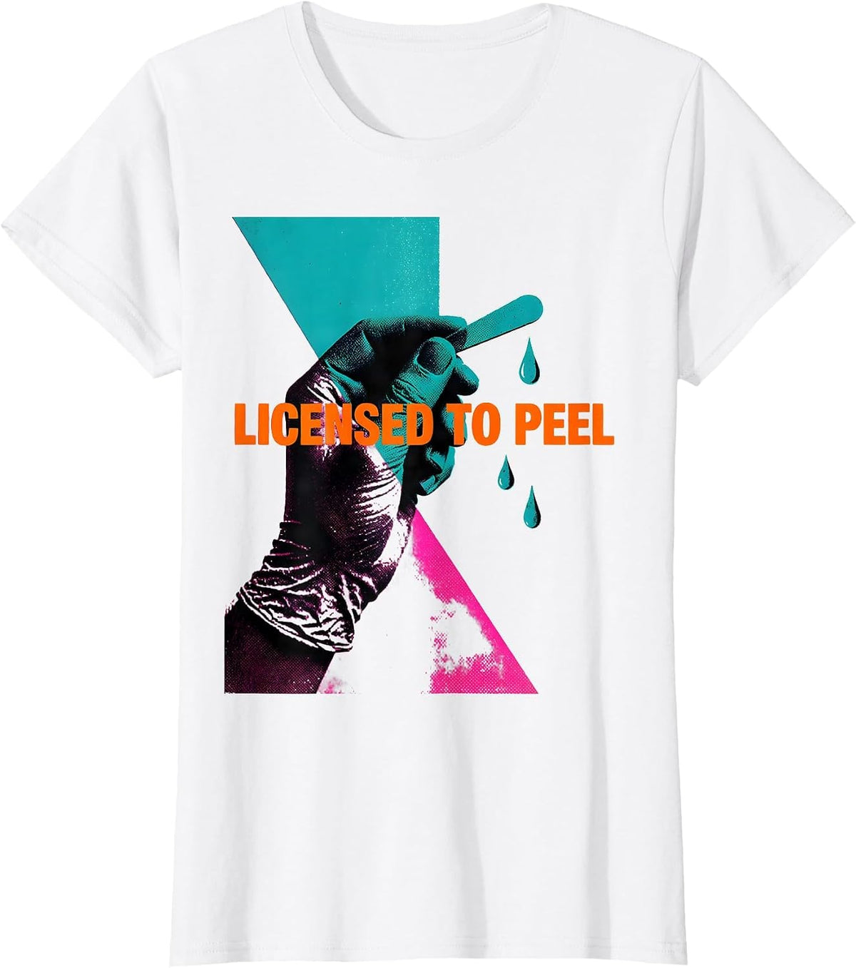 Women's Licensed To Peel Risograph Esthetician Skincare Professional T-Shirt - White