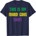 This is My Mardi Gras Shirt Funny Outfit Men Women Kids T-Shirt - Navy Blue