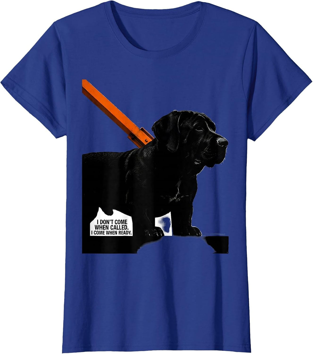 Women's I Don't Come When Called I Come When Ready Funny Basset T-Shirt - Royal Blue