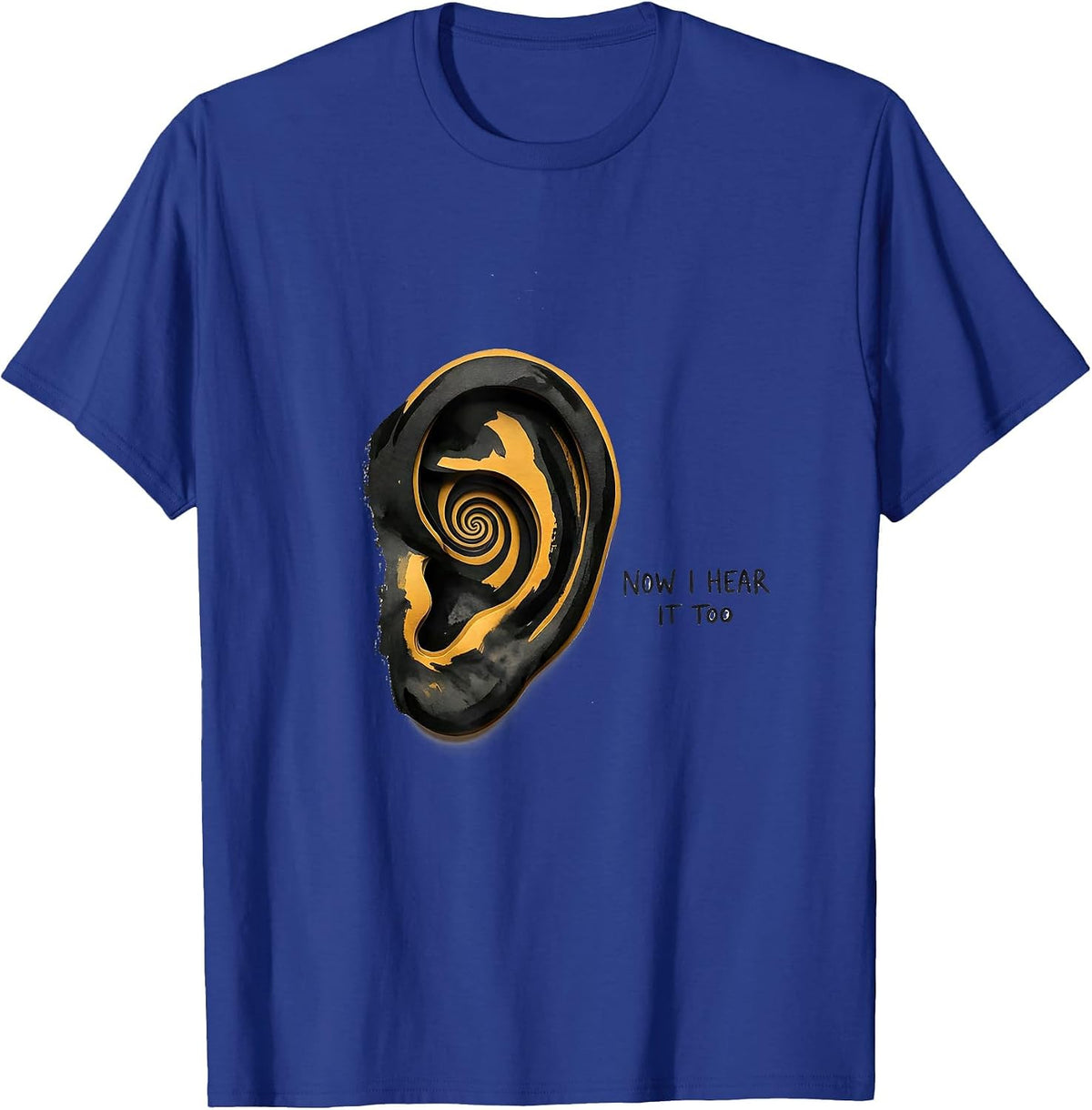 Now I Hear It Too Fibonacci Spiral Sacred Geometry Math T-Shirt - Royal Blue