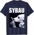 Sybau Dog Sush Meme T-Shirt - Navy Blue