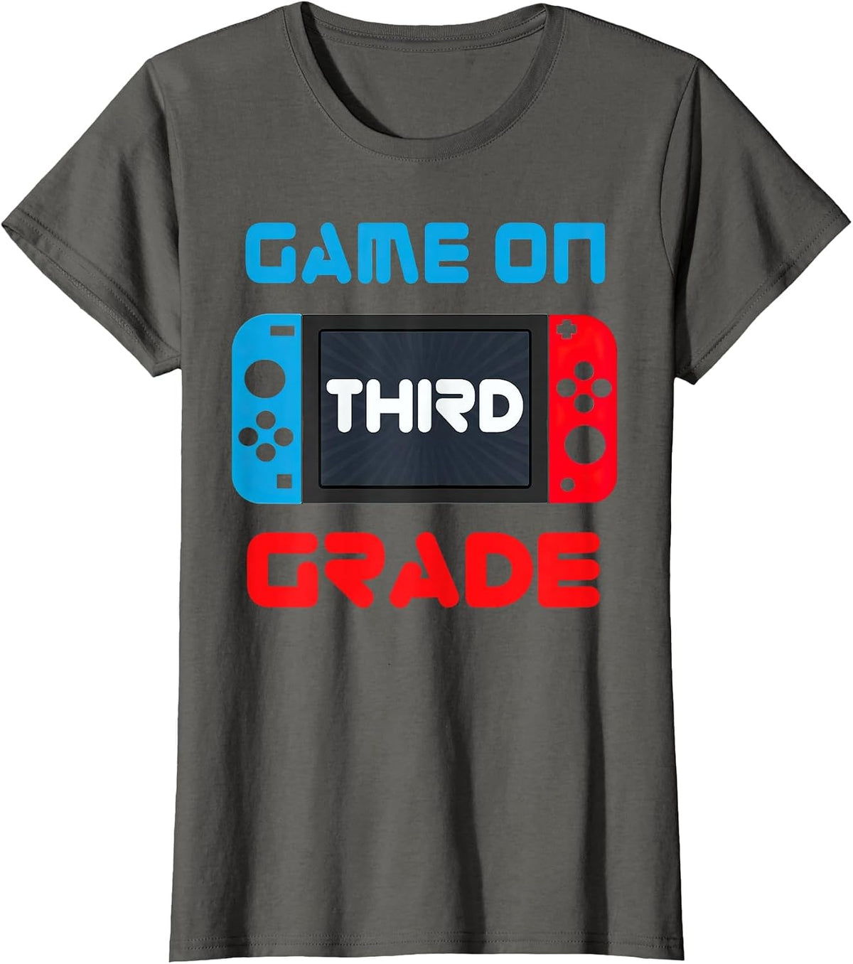 Game On Third Grade T-Shirt 3rd Grade Back to School T-Shirt - Asphalt Grey