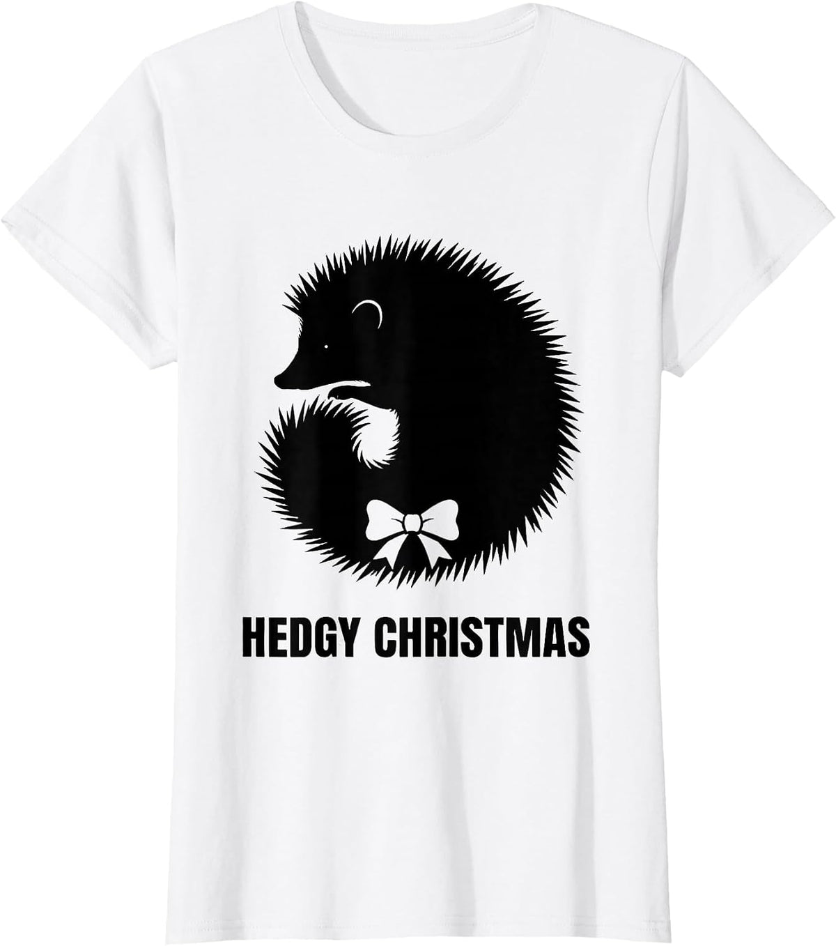 Hedgy Christmas Cute Hedgehog Lover Whimsical Humor Gift T-Shirt - White