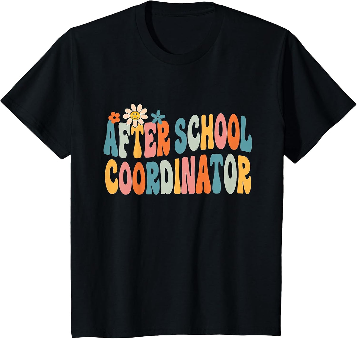 After School Coordinator Groovy School Job Staff T-Shirt - Black