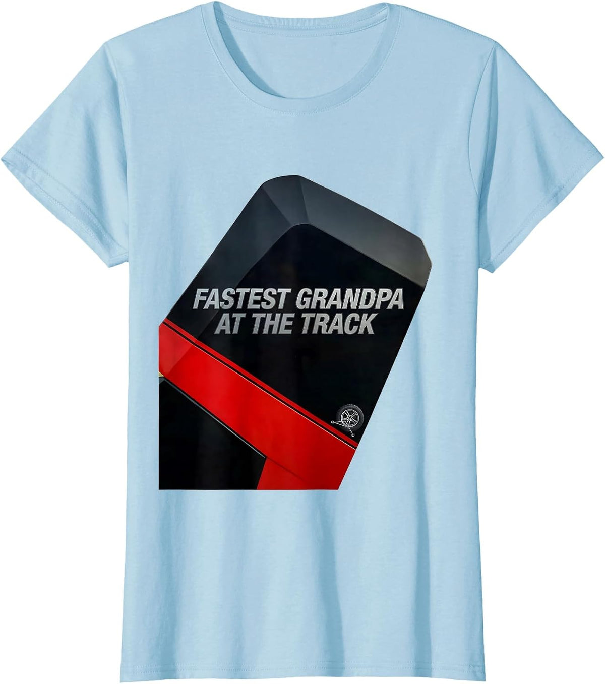 Fastest Grandpa At The Track Racing Livery Grandpa Gift T-Shirt - Baby Blue