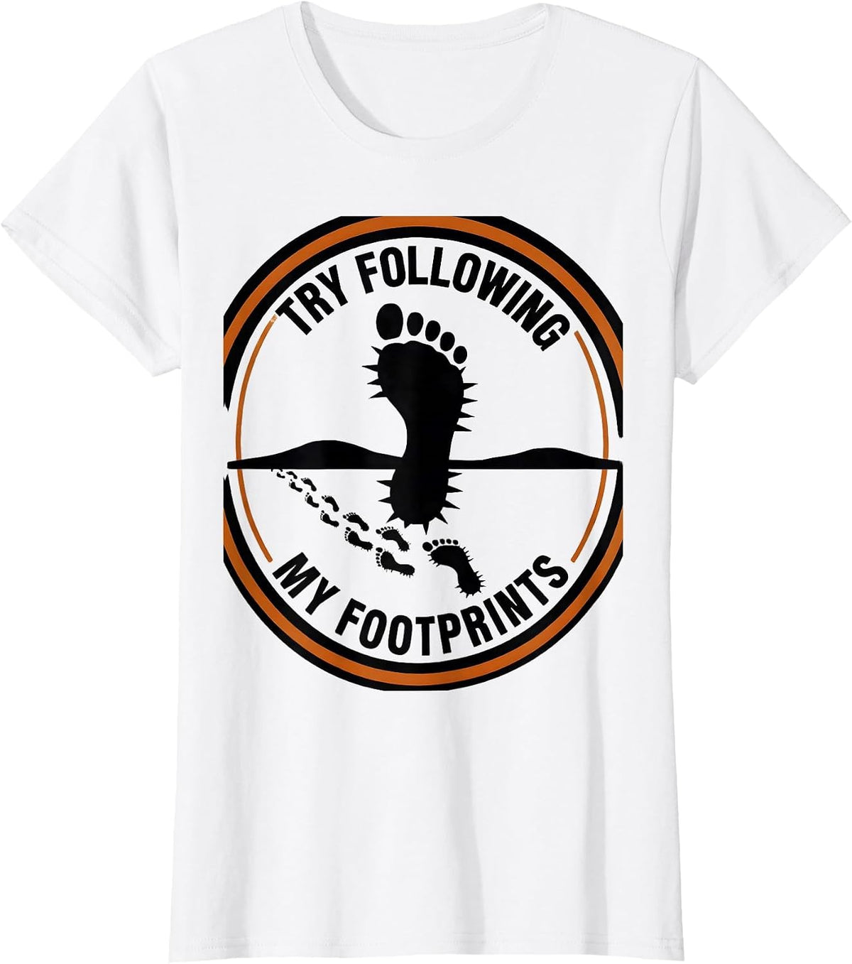 Try Following My Footprints Cross Country Running Team Gift T-Shirt - White