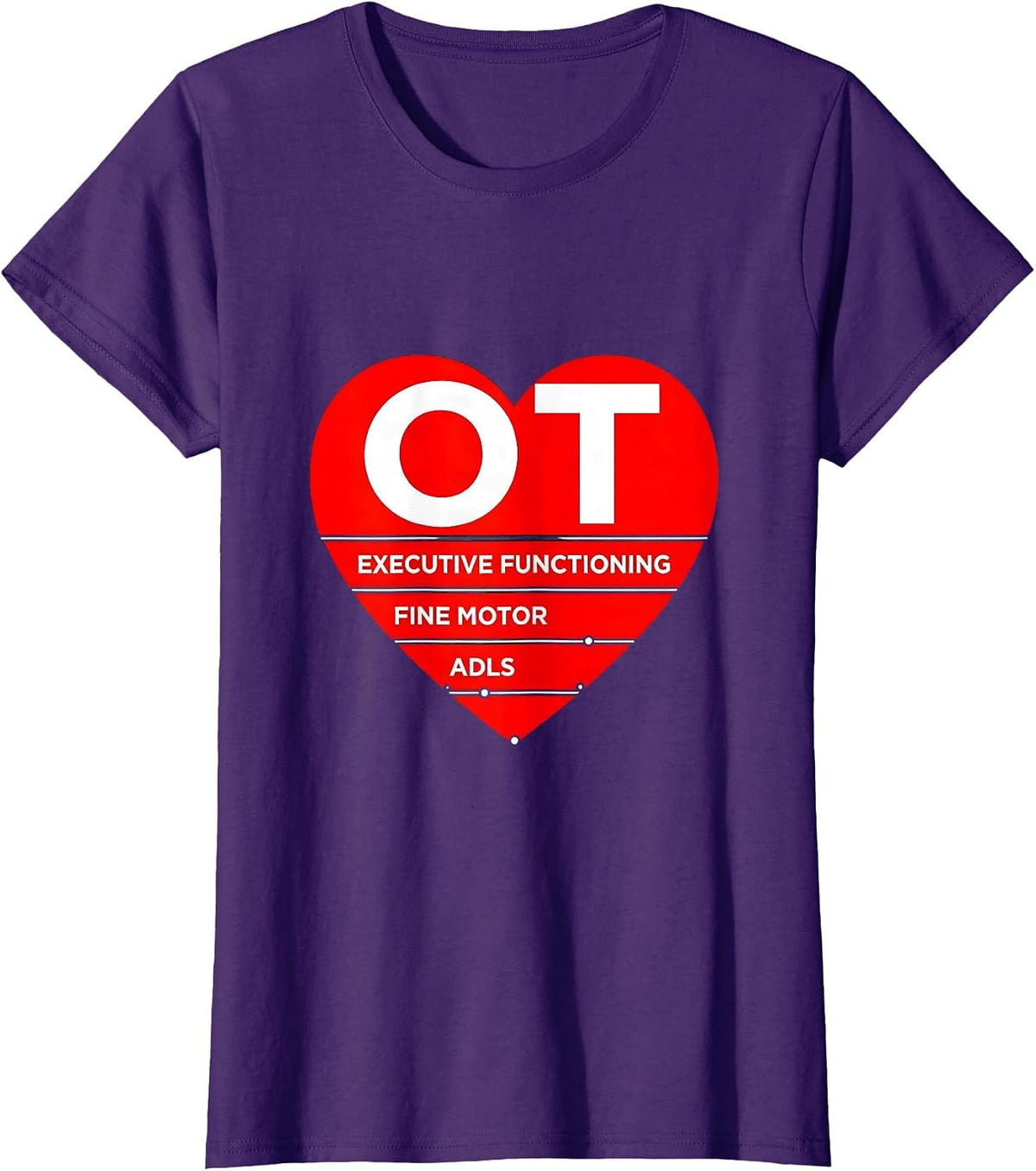 Women's OT Executive Functioning Fine Motor ADLS Occupational T-Shirt - Purple