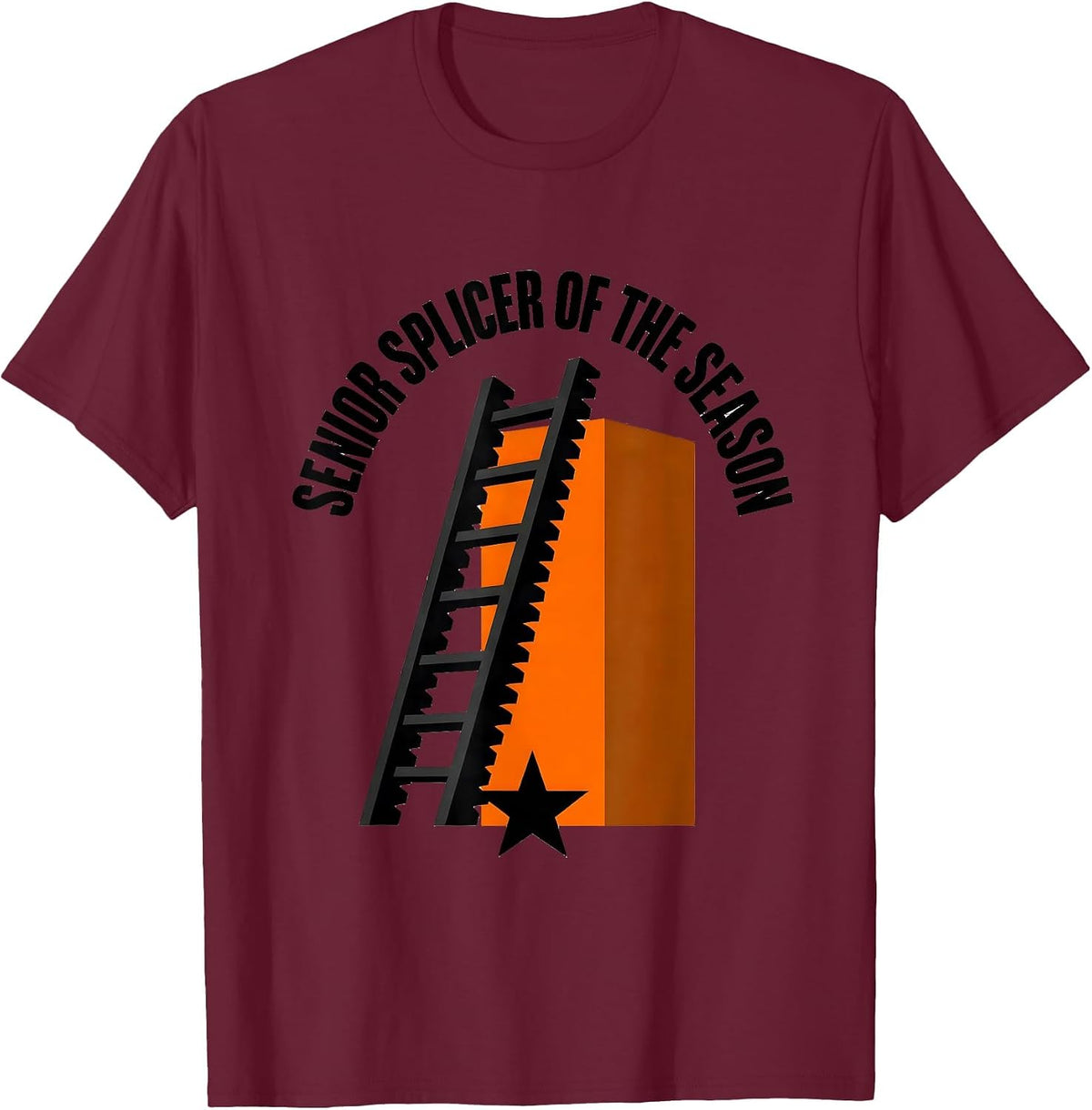 Senior Splicer of the Season Brutalist DNA Helix Science T-Shirt - Burgundy