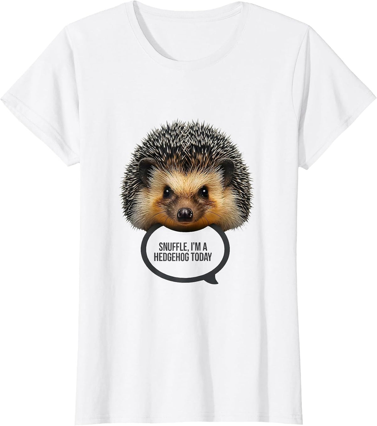 Snuffle, I'm A Hedgehog Today Cute Kawaii Animal Face T-Shirt - White