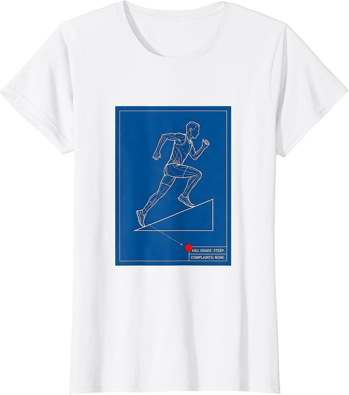 Women's Hill Grade: Steep. Complaints: None. Technical Blueprint T-Shirt - White