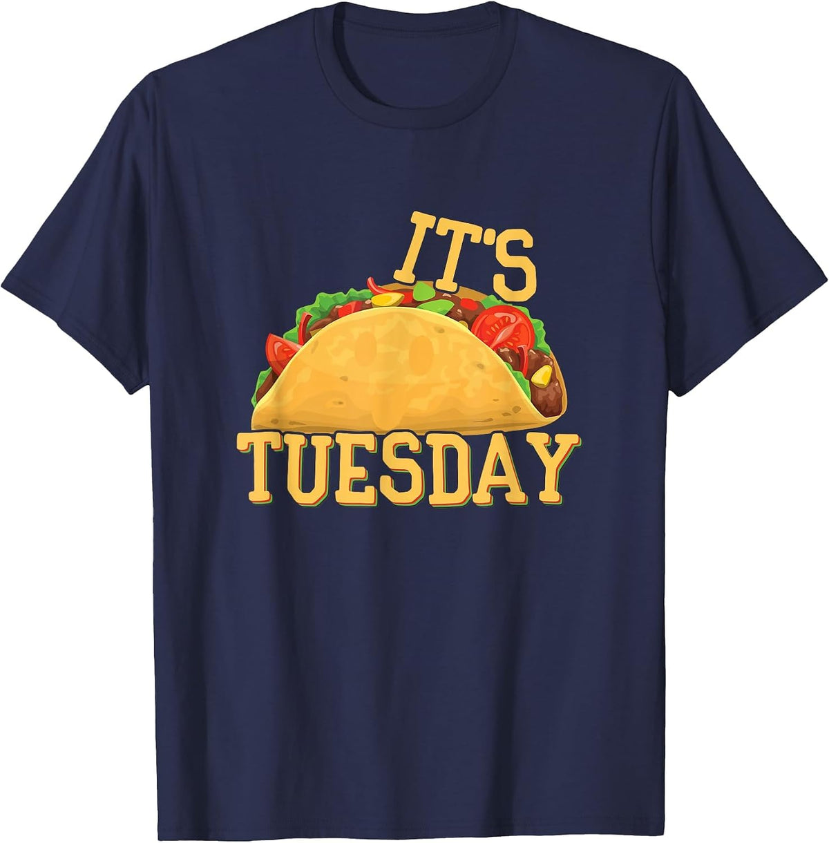 It's Taco Tuesday Happy Taco T-Shirt - Navy Blue