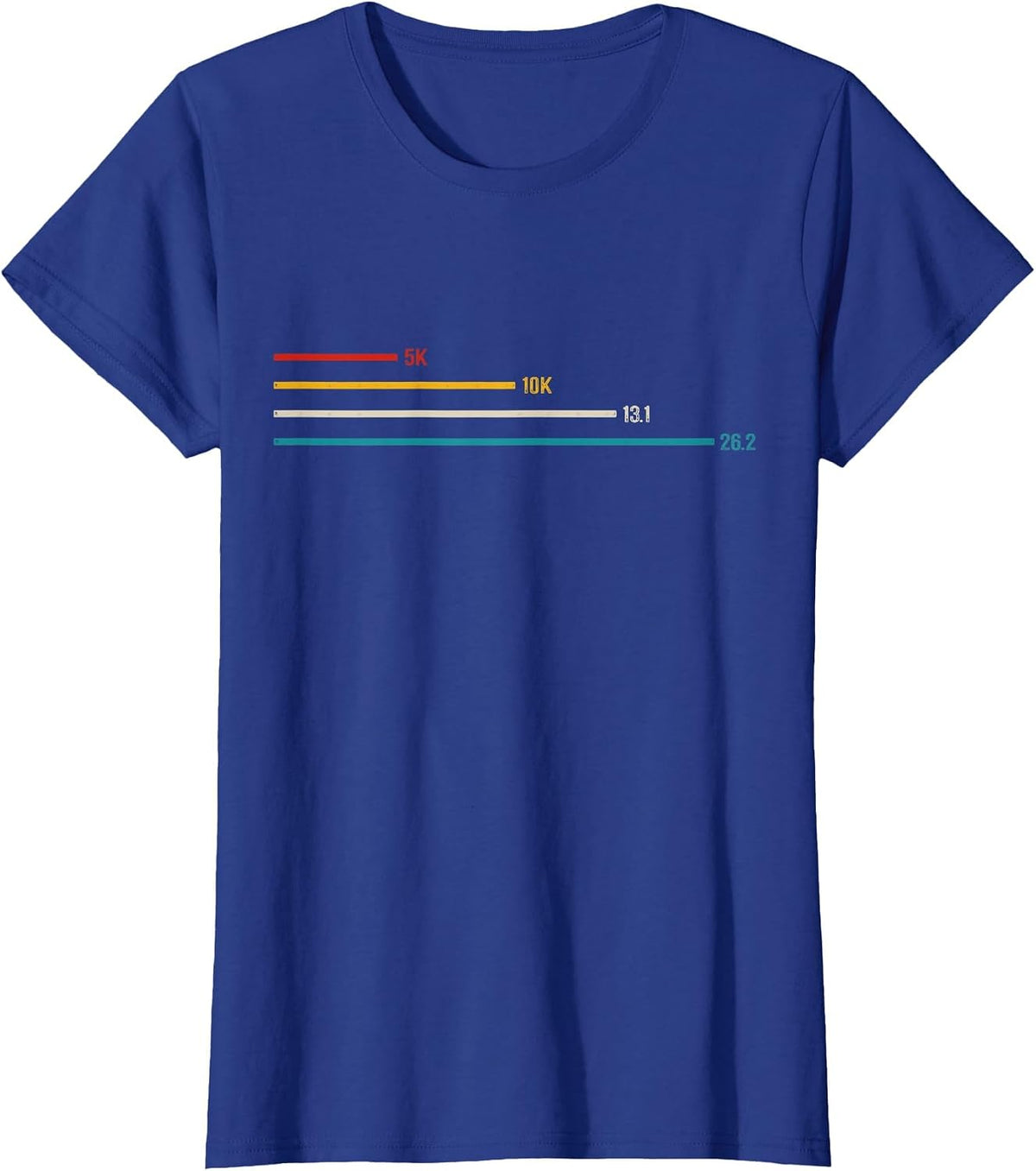 Running Vintage 26.2 Miles Marathoner Half Marathon Runner T-Shirt - Royal Blue