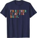 I'd Rather Be At The Barn, Horse Lover T-Shirt - Navy Blue