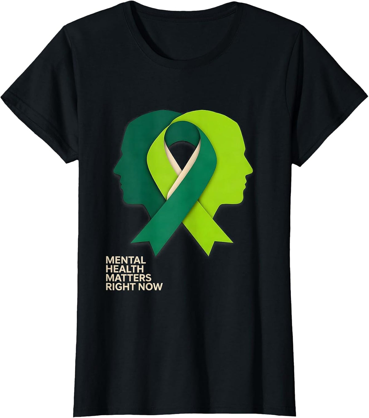 Mental Health Matters Right Now Awareness Support Squad T-Shirt - Black