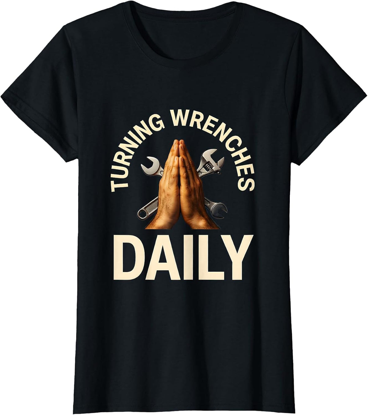 Turning Wrenches Daily Mechanic Design T-Shirt - Black