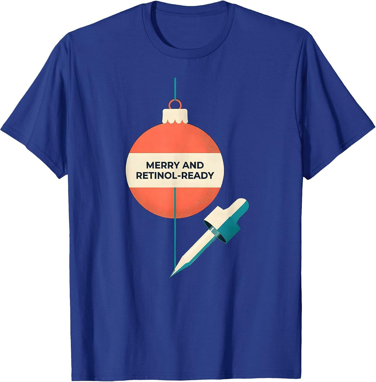 Men's Merry And Retinol-Ready Midcentury Modern Esthetician T-Shirt - Royal Blue