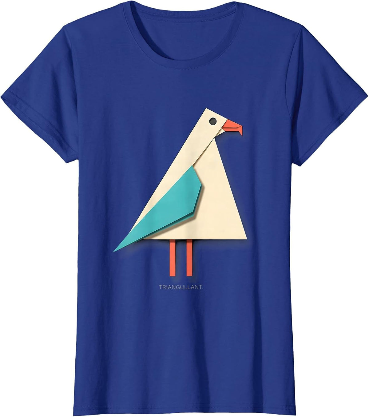 Women's Triangullant Funny Bird Pun Math Teacher Humor T-Shirt - Royal Blue