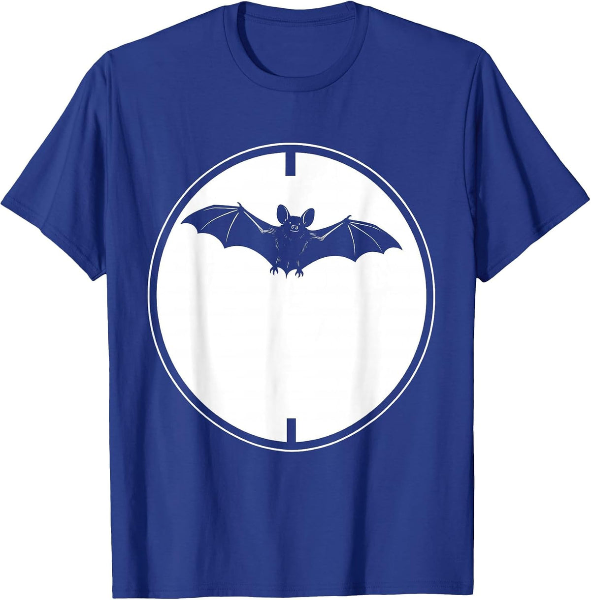Men's Bat Silhouette Gothic Bat Lover Wildlife Conservation T-Shirt - Royal Blue