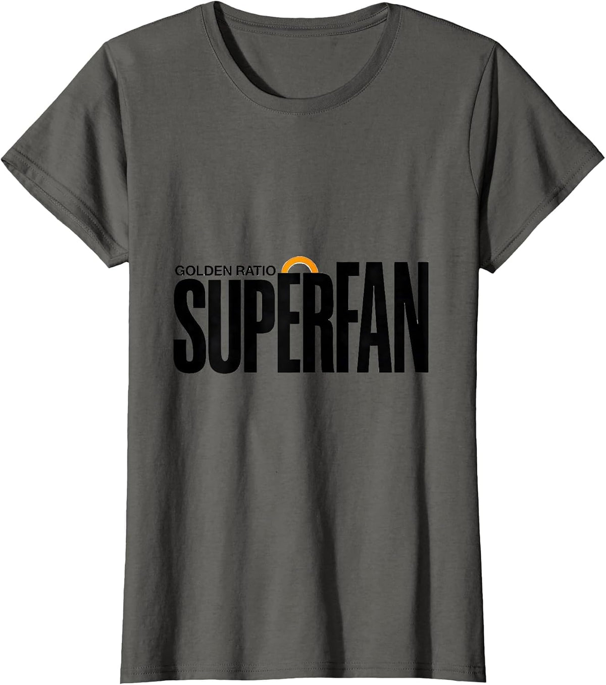 Women's Golden Ratio Superfan Math Enthusiast Sacred Geometry Phi T-Shirt - Asphalt Grey