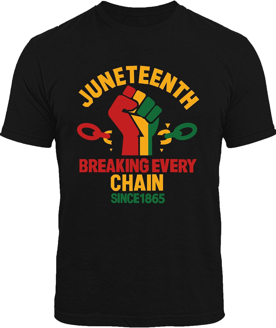 Juneteenth T-Shirt for Men 1865 African American Black History Black Pride Freedom Casual Short Sleeve Tee - 3#1865