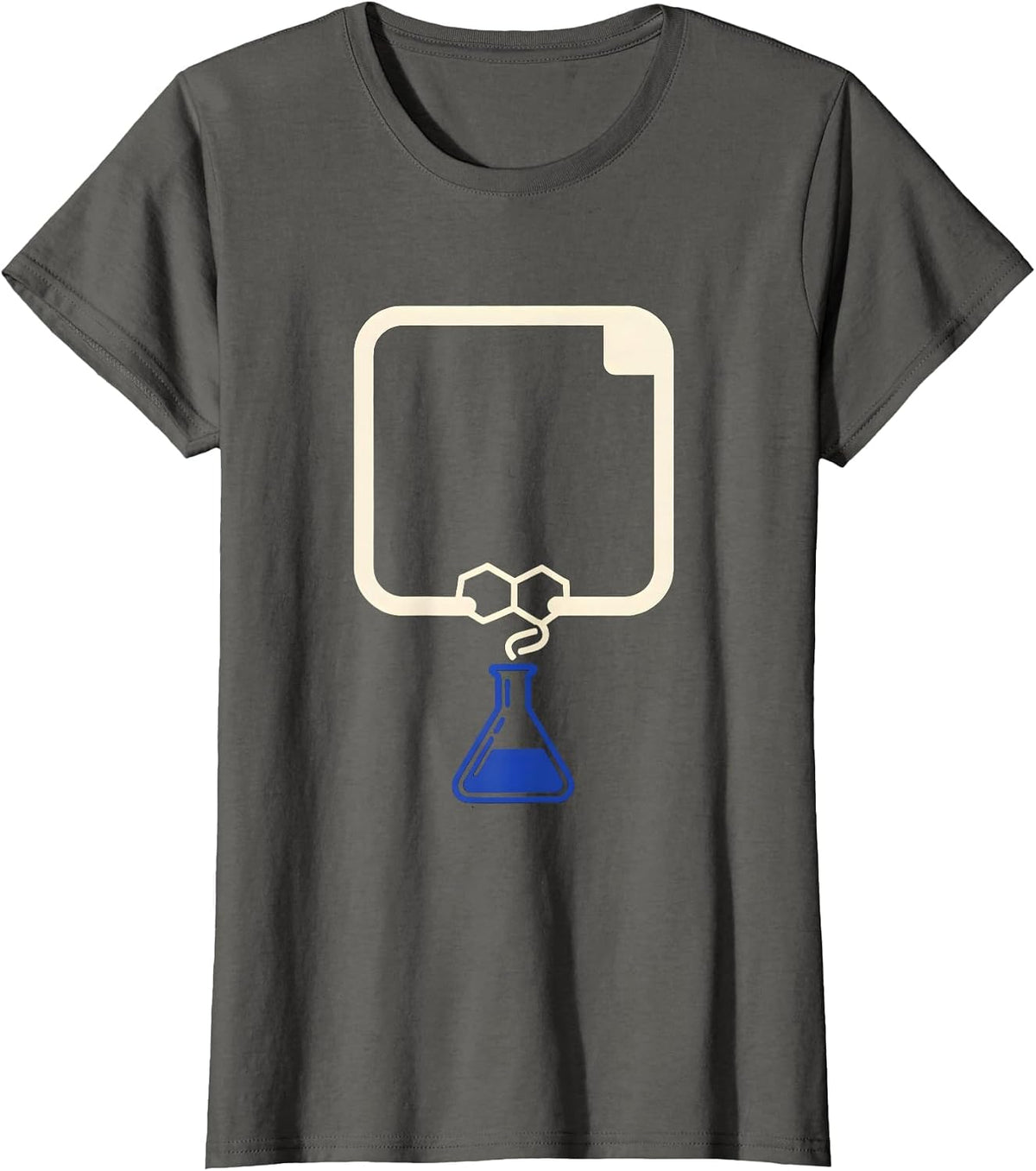 Women's Periodic Table Element Tile Chemist Science Nerd Humor T-Shirt - Asphalt Grey