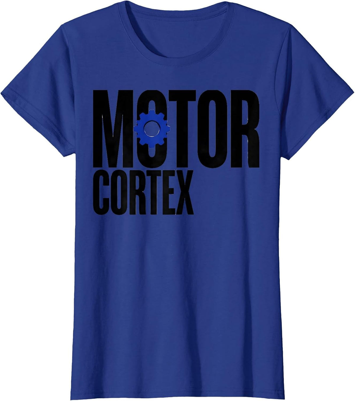 Women's Motor Cortex Swiss International Science Humor Neuroscience T-Shirt - Royal Blue