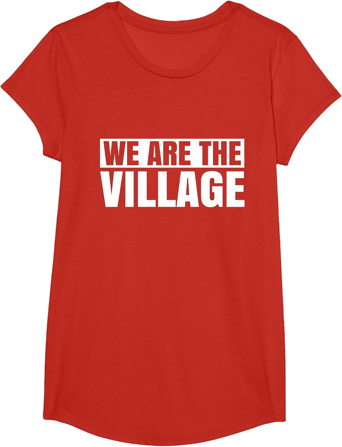 Parent Adoption Mom Dad Foster Care We are the Village T-Shirt - Girls Red