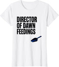 Women's Director Of Dawn Feedings Funny Horse Lover Equestrian Humor T-Shirt - White