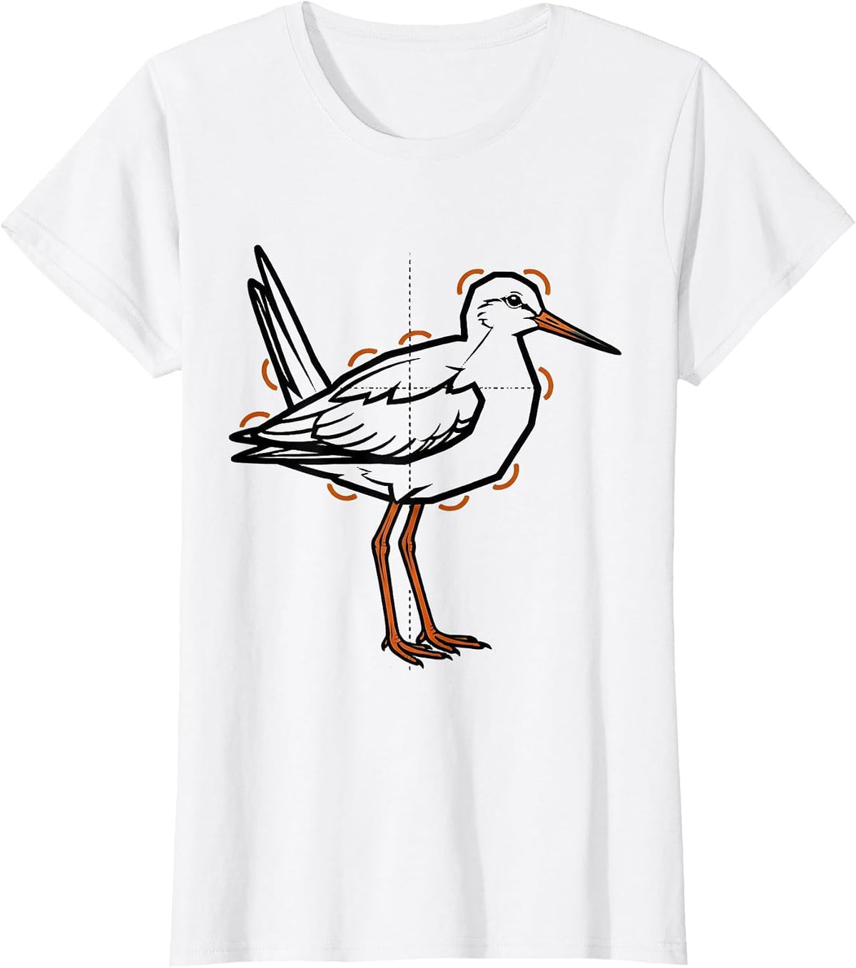 Women's Triangull Geometric Bird Pun Humor Math Teacher Novelty T-Shirt - White